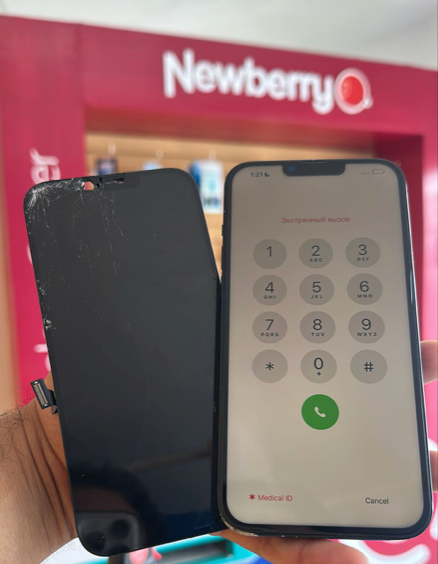 Display de celular dañado